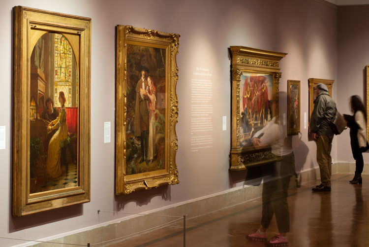 Beyond the Brotherhood: The Pre-Raphaelite Legacy, installation view, Southampton City Art Gallery, 2019. Photo: Joe Low Photography.