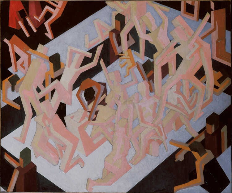 David Bomberg. Vision of Ezekiel, 1912. Oil on canvas, 114.3 × 137.2 cm. Tate, London. Purchased with assistance from the Morton Bequest through the Contemporary Art Society 1970. © Tate.