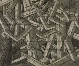 David Bomberg. Study for In the Hold, c1914. Charcoal on paper, 54.8 × 65.4 cm. Tate, London. Presented by the Friends of the Tate Gallery 1967. © Tate.