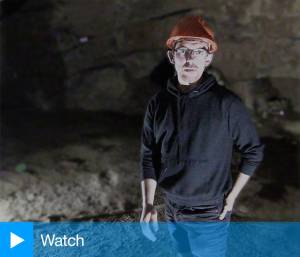 AlanJames Burns, Creswell Crags Cave, Worksop, 2019. Photo: Martin Kennedy.