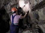 Installing Entirely Hollow Aside from the Dark, Creswell Crags Cave, Worksop, 2019. Photo: Martin Kennedy.