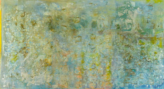 Frank Bowling. Great Thames IV, 1988-9. Acrylic paint on canvas, 181 x 310 cm. Arts Council Collection, Southbank Centre, London. © Frank Bowling, All Rights Reserved, DACS 2019.