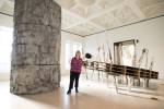 Phyllida Barlow in her exhibition cul-de-sac at the Royal Academy of Arts, London. Artwork: Courtesy the artist and Hauser & Wirth. © Phyllida Barlow. Photo: © Royal Academy of Arts, London. Photograph: David Parry.