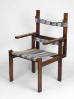Marcel Breuer, ti 1a armchair, 1923. Wood, textile, 94.9 x 56 x 57.5 cm, made in the furniture workshop at the Bauhaus in Weimar. Museum Boijmans Van Beuningen, Rotterdam. Photo: Tom Haartsen.