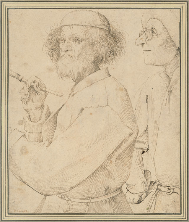 Pieter Bruegel the Elder, The Painter and the Buyer, c1566. Pen and brown ink, 203 × 309 mm. Vienna, Albertina © The Albertina Museum Vienna.