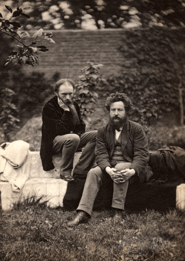 Edward Burne-Jones and William Morris by Frederick Hollyer, 1874. Platinum print. © National Portrait Gallery.