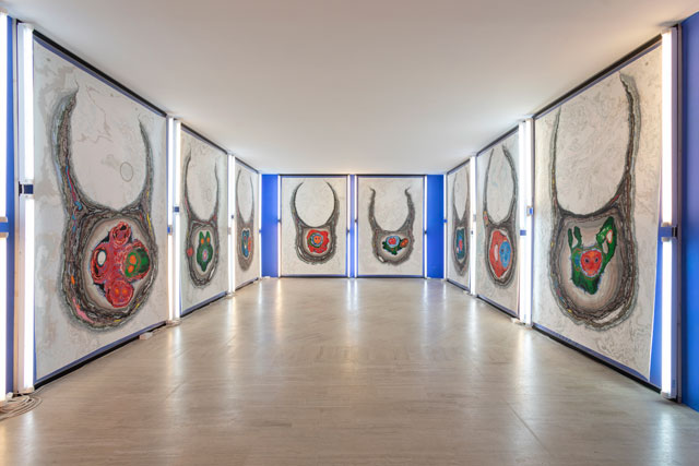 Kerstin Brätsch. _Ruine, installation view at Fondazione Memmo, Rome, 2018. Photograph: Daniele Molajoli.