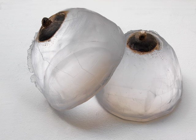 Chila Kumari Burman. My Breasts, 2012. Glass. Larger than life-size.