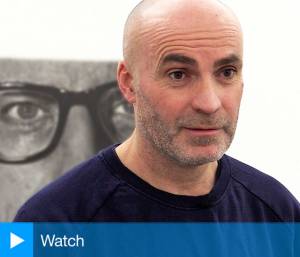 Jason Brooks talking to Studio International at his Gloucestershire studio, January 2018. Photograph: Martin Kennedy.