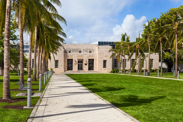 The Bass, Miami Beach. View of the historic 1930s structure designed by Russell Pancoast. Image courtesy of The Bass, Miami Beach. Photograph © Robin Hill.