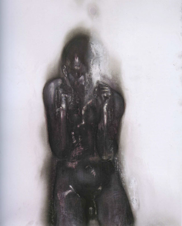 Godwin Bradbeer. Man of Paper V11, 1995-98. Chinagraph, silver oxide and pastel. Collection: Art Gallery of NSW.