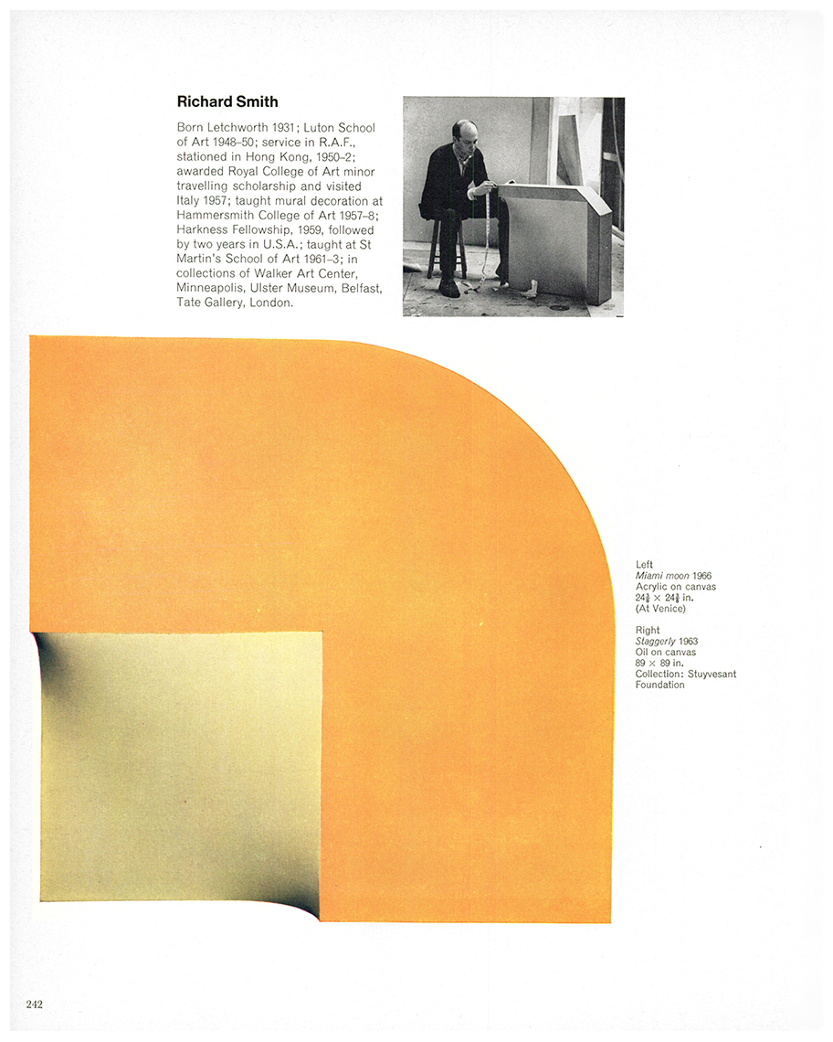 Venice Biennale: the British five by David Thompson, Studio International, Vol 171, No 878, June 1966, page 242. © Studio International.