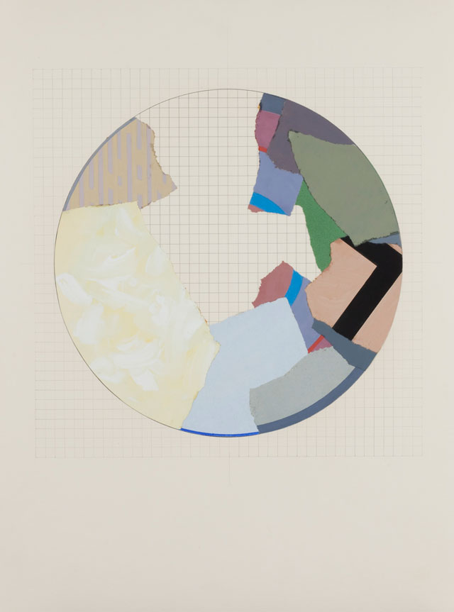 Geta Brătescu. Regula cercului, regula jocului (The Rule of the Circle, The Rule of the Game), 1985. Collage, tempera colour, gouache, pencil on paper, seven works. Courtesy Galerie Barbara Weiss, Berlin and Ovidiu Șandor Collection, Timișoara, Romania. Photograph: Stefan Sava.