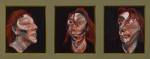 Francis Bacon.<em> Three Studies for a Portrait of Isabel Rawsthorne,</em> 1965. Oil on canvas 35.6 x 30.5cm each. Robert and Lisa Sainsbury Collection. 