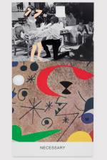 John Baldessari. Miró and Life in General: Necessary, 2016 Varnished inkjet print on canvas with acrylic paint, 95 5/8 x 50 5/8 x 1 1/2 in. No. 19356. © John Baldessari, courtesy of the artist and Marian Goodman Gallery. Photograph: Joshua White.