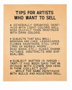 John Baldessari. <em>Tips for Artists Who Want to Sell,</em> 1966