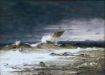 Peder Balke. Seascape, c1860. Oil on canvas, 16.8 x 23.2 cm. Collection of Asbjørn Lunde, New York. © Photograph courtesy of the owner.