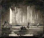 Peder Balke. Northern Lights, 1870s. Oil on board, 10 × 12 cm. The Hearn Family Trust. © Photograph courtesy of the owner.