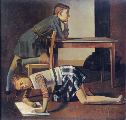 Balthus. Les Enfants Blanchard, 1937. Oil on canvas, 125 x 130 cm. Musée national Picasso, © Balthus © MONDADORI PORTFOLIO/Leemage/Paris, Musée Picasso/Photograph: Josse.