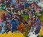 Ali Banisadr. Ran, 2014 (detail 1). Oil on linen, 96 x 180 in.