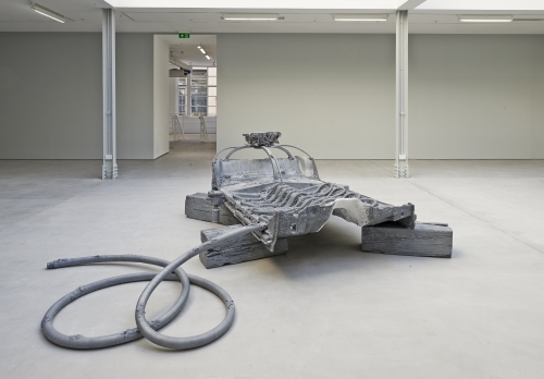 Matthew Barney. Crown Victoria, 2013. Cast zinc, 60 × 80 × 200 in. Courtesy Laurenz Foundation, Schaulager, Basel, installation view of Matthew Barney: Crown Zinc at Sadie Coles HQ, London, 2014, courtesy of Sadie Coles HQ, London. Photograph: Prudence Cuming, London.