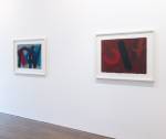 Wilhelmina Barns-Graham. Art First installation view 4, showing Scorpio Series 2, No. 14 & April V, 2001. Courtesy of Art First.