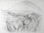 Wilhelmina Barns-Graham. Volcanic Island (nr Montana del Fuego), 1989. Pencil on paper, 56 x 75.5 cm. Courtesy of Art First, copyright Barns-Graham Charitable Trust.