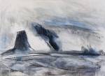 Regine Bartsch. Sailing Past Valentia Island 1, 2013. Gesso, acrylic, pastel and charcoal on canvas, 140 x 100 cm. Photograph: Con Kelleher.