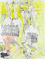 Georg Baselitz. <em>Seid bereit zum Kubismus</em>,<strong> </strong>2010. Oil on canvas, 270 x 207 cm. © the artist. Photo: Jochen Littkemann. Courtesy White Cube.