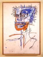 Jean-Michel Basquiat, Untitled (Head of a Madman) 1982. Mixed media on paper mounted on linen 43 x 31 in. (109.2 x 78.7 cm). Collection of Leo Malca