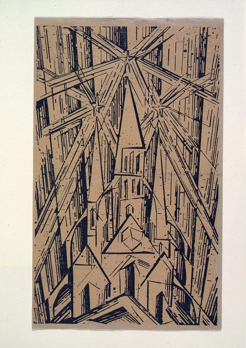 Lyonel Feininger. <em>Kathedrale (Cathedral). </em>Bauhaus-Archiv Berlin. Photograph: Atelier Schneider