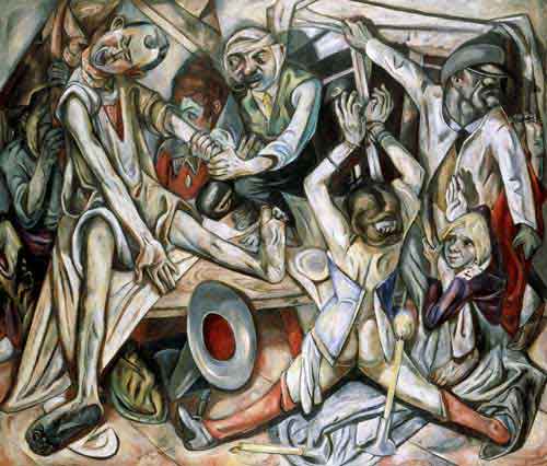 Max Beckmann. The night 1918-19. Oil on canvas, 133 x 154. Courtesy of Kunstammlung Nordrhein-Westfalen, Dusseldorf. Copyright VG BILD-KUNST, Bonn/DACS 2002