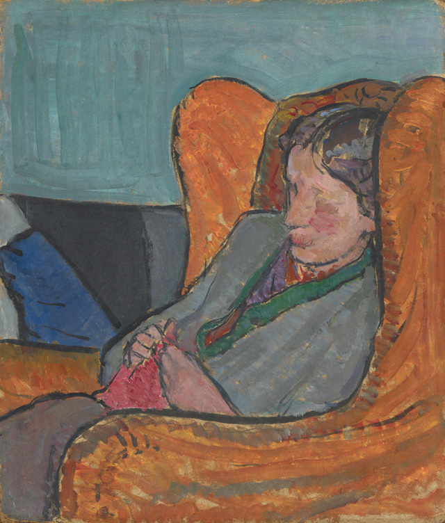 Virginia Woolf, by Vanessa Bell (née Stephen), 1912. Oil on board, 40 x 34 cm. © National Portrait Gallery, London