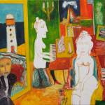 John Bellany. <em>A Scottish Concerto</em> 1998. 153 x 153 cm. oil on canvas. Artist's<br />
        Collection.