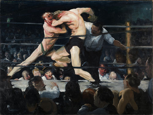 George Bellows. Stag at Sharkey's, 1909. Oil on canvas, 92 x 112.6 cm . The Cleveland Museum of Art, Hinman B. Hurlbut Collection 
© The Cleveland Museum of Art .