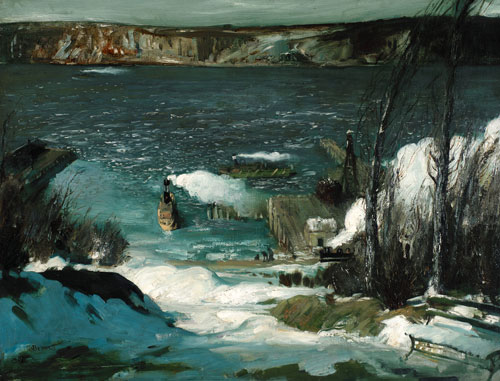 George Bellows. North River, 1908. Oil on canvas , 83.5 x 109.2 cm. Courtesy of the Pennsylvania Academy of the Fine Arts, Philadelphia, Joseph E. Temple Fund.