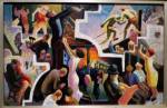 Study for City Activities with Subway, 1930, oil on masonite, 15 x 21 1/16 in.