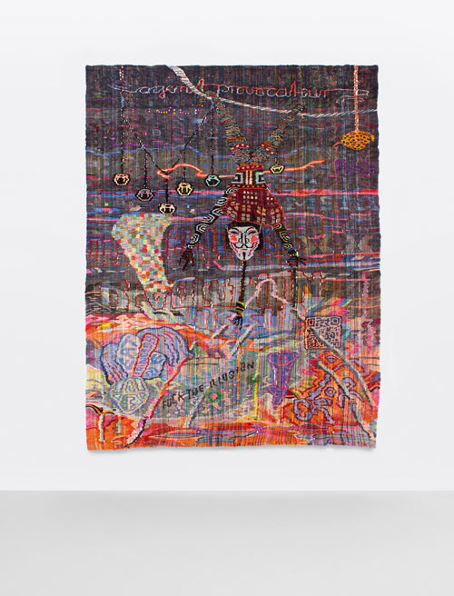 Kata Unger. Battlefield Shaping, 2013. Wool on wool, 267 x 197 cm. Photograph: Joseph Kadow and Timothy Schaumburg. Courtesy of the artist.