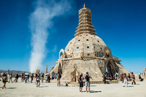 David Best. Temple of Grace, 2014. Burning Man, Black Rock Desert, Nevada, USA. Photograph: Luke Szczepanski.