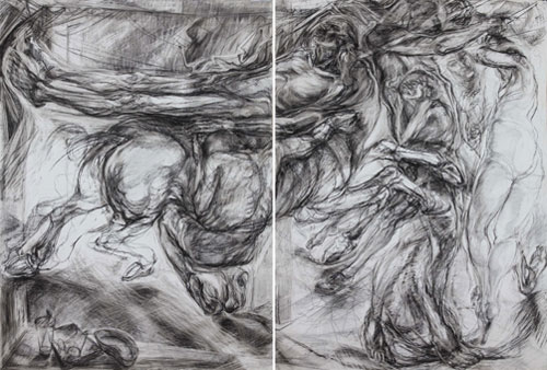 Beth Fisher RSA. Death, Tilly In The Unicorn Tapestry Series, 2002. Cont
