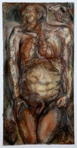 Beth Fisher RSA.<em> Votive Drawing</em>, Vigil Series I, 1999. Drawing, mixed media, 121 cm x 61 cm.