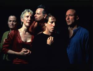 Bill Viola. The Quintet of the Unseen, 2000 (production still). Video installation, colour video rear projection on screen mounted on wall. Projected image size: 140 x 240 cm. Photo: Kira Perov.