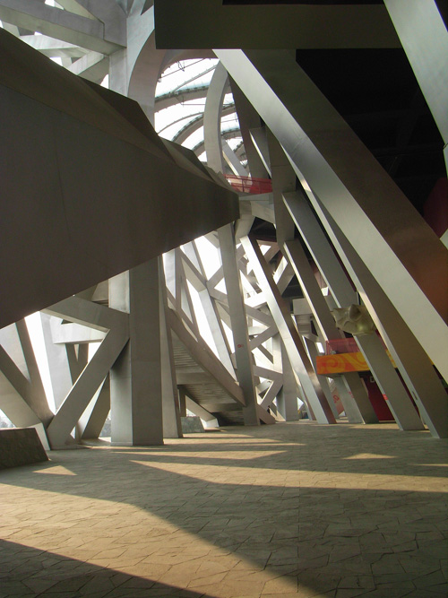 The ‘Forest of Steel’ – an extended threshold prior to entering the Stadium.