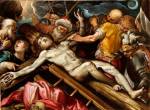 Ferrau Fenzoni (1562-1645). Christ nailed to the cross. Oil on canvas, 106 x 145 cm. Courtesy Rosenfeld Porcini.