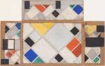 Theo van Doesburg. Colour design for ceiling and three walls, small bathroom, conversion of Café Aubetter interior Strasbourg, 1926-27. Gouache on paperboard, 43.7 x 74.5 cm. Courtesy Galerie Gmurzynska AG.