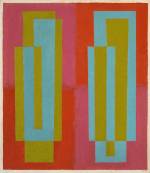 Josef Albers. Oscillating (C) 1940-45. Oil on masonite. Collection the Josef and Annie Albers Foundation.