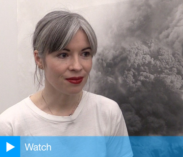 Kate Fahey talking to Studio International at the opening of Bloomberg New Contemporaries 2016, Institute of Contemporary Arts, London, London, November 2016. Photograph: Martin Kennedy.