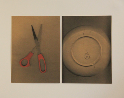 Silvia Giambrone. Vertigo, 2015. Scanned objects printed on wrapping paper, unique, 27 x 20 cm (each). Copyright the artist. Courtesy Richard Saltoun Gallery.
