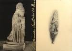 Suzanne Santoro. Roman Statue with Sacra Miniatura, 1972. Two photographs mounted on wood with polyester, 16 x 24 cm. Copyright the artist. Courtesy Richard Saltoun Gallery.