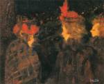 Pierre Bonnard. Les chapeaux rouges (The red hats), 1894. Oil on canvas, 28 x 33 cm. Private collection. © Adagp, Paris 2016. © Claude Almodovar.